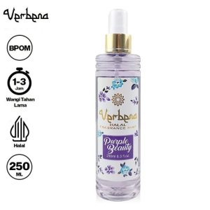 VERBENA Halal Fragrance Body Mist 250ml – Purple Beauty (Parfum Badan Wanita)